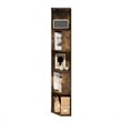 Furinno ECON 5-Tier Freestanding Corner Shelf Bookcase in Bookshelf Amber Pine