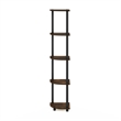Furinno TURN-N-TUBE 5 Tier Corner Display Rack Multipurpose Amber Pine/Black