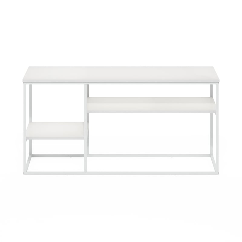 Furinno MORETTI Modern Lifestyle TV Stand for TV up to 50 Inch Solid White/White