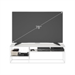 Furinno MORETTI Modern Lifestyle TV Stand for TV up to 78 Inch Solid White/White