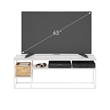 Furinno MORETTI Modern Lifestyle TV Stand for TV up to 65 Inch Solid White/White