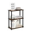 Furinno TURN-N-TUBE 3-Tier Compact Multipurpose Shelf Display Amber Pine/Black
