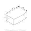 Furinno TURN-N-TUBE No Tools 2-Tier Elevated TV Stands in Stainless Steel Tubes