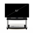 Furinno TURN-N-TUBE No Tools 2-Tier Elevated TV Stands in Stainless Steel Tubes