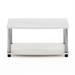 Furinno TURN-N-TUBE No Tools 2-Tier Elevated TV Stands in Stainless Steel Tubes