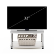 Furinno TURN-N-TUBE No Tools 2-Tier Elevated TV Stands in Stainless Steel Tubes