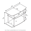 Furinno TURN-N-TUBE No Tools 3-Tier TV Stands in Americano Stainless Steel Tubes