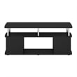 Furinno JAYA TV Stand Entertainment Center with Open Stainless Steel Tubes