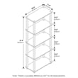 Furinno TURN-S-TUBE 5-Tier Multipurpose Shelf Display Rack with Amber Pine/Black