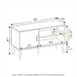 Furinno Claude Mid Century Style TV Stand with Wood Legs in One French Oak Grey