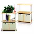 Furinno 2-99152BE Go Green 3-Tier 2-Bins Multipurpose Shelf in Set of Two