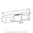Furinno JENSEN Open Storage Fireplace Entertainment White Oak/Stainless Steel