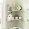 Furinno ROSSI Wall Mounted Corner L-Shape Floating Display Shelves in Set of 2