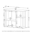 Furinno CLASSIC TV Stand with Plastic Poles for TV up to Amber Pine/Black