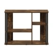 Furinno CLASSIC TV Stand with Plastic Poles for TV up to Amber Pine/Black