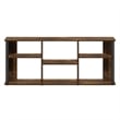 Furinno CLASSIC TV Stand with Plastic Poles for TV up to Amber Pine/Black