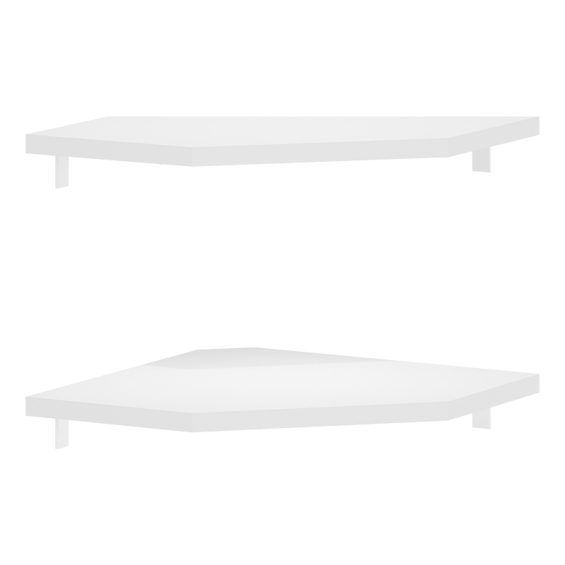 Furinno ROSSI Hexagon Corner Floating Shelves in Wall Mount Display Set of 2