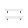 Furinno TANNA 22-Inch Wall Mounted Floating Display Shelves in White Set of 2