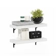 Furinno TANNA 22-Inch Wall Mounted Floating Display Shelves in White Set of 2