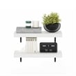Furinno TANNA 22-Inch Wall Mounted Floating Display Shelves in White Set of 2
