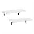 Furinno TANNA 22-Inch Wall Mounted Floating Display Shelves in White Set of 2