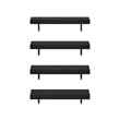 Furinno TANNA 22-Inch Wall Mounted Floating Display Shelves in Tobacco Set of 4