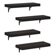 Furinno TANNA 22-Inch Wall Mounted Floating Display Shelves in Tobacco Set of 4