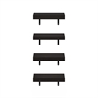 Furinno TANNA 15-Inch Wall Mounted Floating Display Shelves in Tobacco Set of 4
