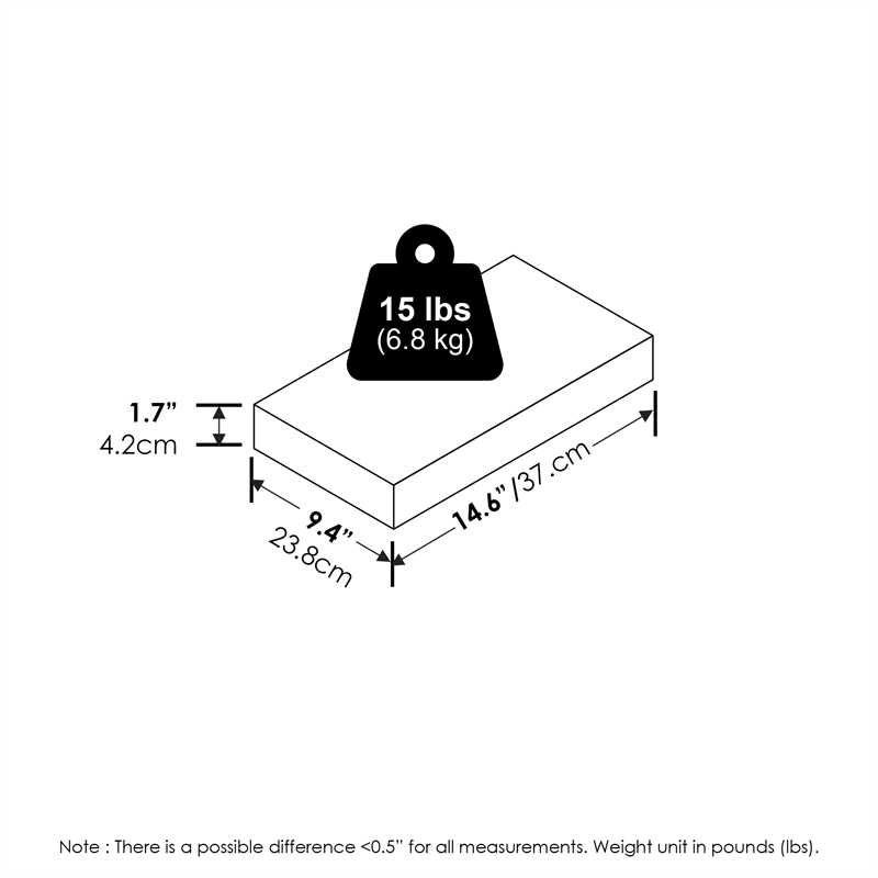 Furinno TANNA 15-Inch Wall Mounted Floating Display Shelves in White Set of 4