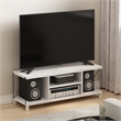 Furinno Besi No Tools Assembly Industrial Style TV Stand in Entertainment White