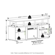 Furinno JENSEN Open Shelving Storage Fireplace Entertainment Americano/Black