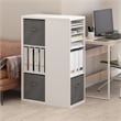 Furinno VIOLA 3-Tier Bookshelf Storage Organizer with Bins in White