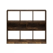 Furinno DALY 8-Cube 3 Tier Bookshelf Organizer 47 Width in Amber Pine