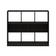Furinno DALY 8-Cube 3 Tier Bookshelf Organizer 47 Width in Espresso