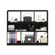 Furinno DALY 8-Cube 3 Tier Bookshelf Organizer 47 Width in Espresso