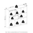 Furinno DALY 8-Cube 3 Tier Bookshelf Organizer 47 Width in White