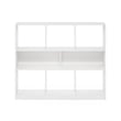 Furinno DALY 8-Cube 3 Tier Bookshelf Organizer 47 Width in White