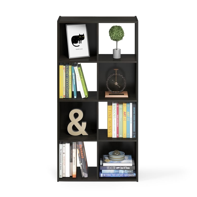 Furinno PELLI CUBIC Storage Cabinet in 4x2 in Espresso