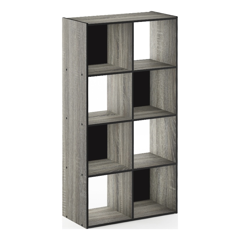 Furinno PELLI CUBIC Storage Cabinet in 4x2 in French Oak