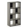 Furinno PELLI CUBIC Storage Cabinet in 4x2 in French Oak