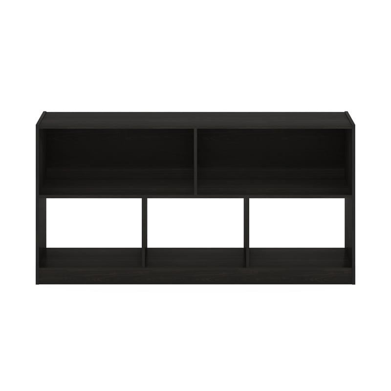 Furinno Daly 5-Cube 2 Tier Bookshelf Organizer 47 Width in Espresso