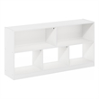 Furinno DALY 5-Cube 2 Tier Bookshelf Organizer 47 Width in White
