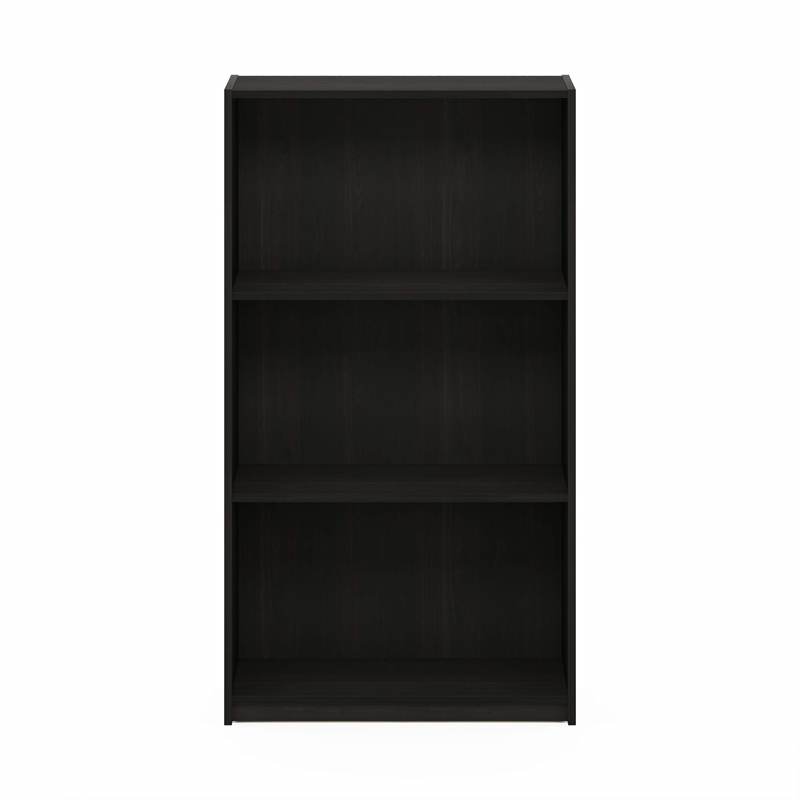 Furinno BASIC 3-Tier Bookcase Storage Shelves in Dark Espresso