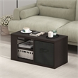 Furinno VIOLA Coffee Table with Storage Bin in Dark Oak