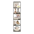 Furinno Rata 6-Tier Flat Base Shelf Display Rack Narrow in French Oak Grey