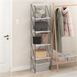 Furinno Rata 6-Tier Flat Base Shelf Display Rack Narrow in Marble White