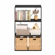 Furinno Rata 4-Tier Flat Base Shelf Display Rack in Americano