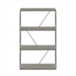 Furinno Rata 4-Tier Flat Base Shelf Display Rack in French Oak Grey