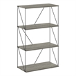Furinno Rata 4-Tier Flat Base Shelf Display Rack in French Oak Grey