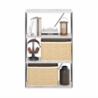 Furinno Rata 4-Tier Flat Base Shelf Display Rack in Marble White